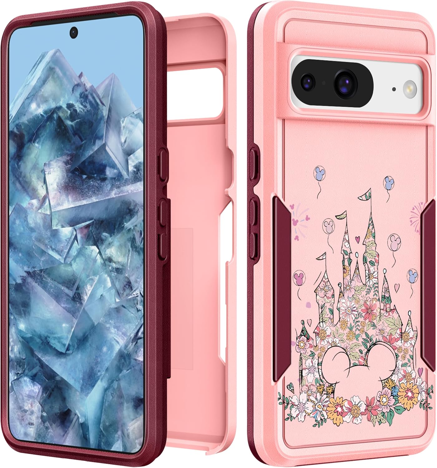 Girly Flower Castle Protective Pixel 8 Case