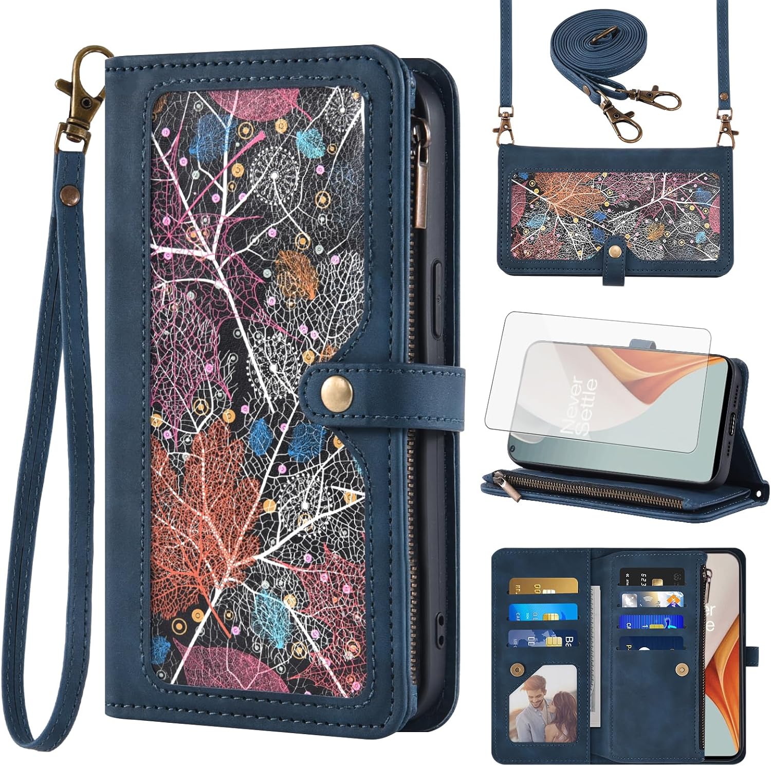 Asuwish OnePlus Nord N100 Wallet Case Blue