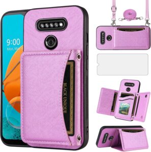 LG K51 PU Leather Wallet Case, Purple