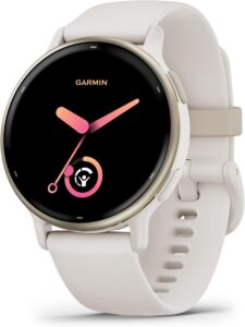 Garmin vvoactive 5, Health and Fitness GPS Smartwatch, AMOLED Display, Up to 11 Days of Battery, Ivory