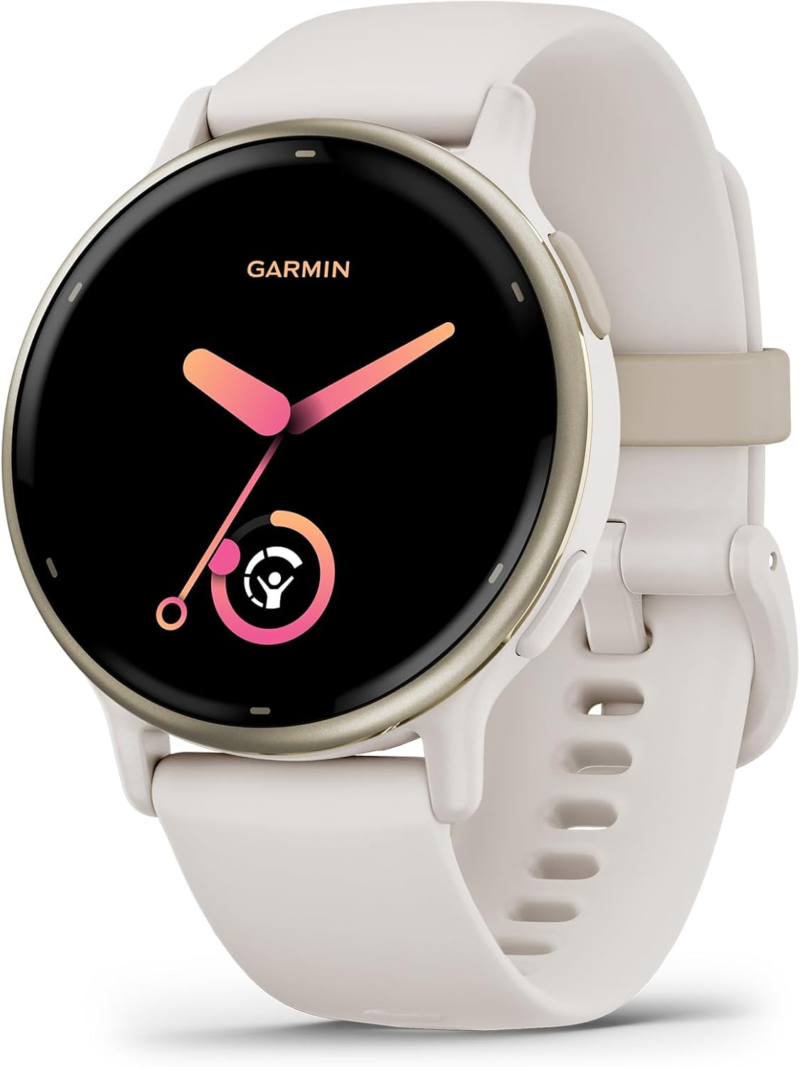 Garmin vvoactive 5, Health and Fitness GPS Smartwatch, AMOLED Display, Up to 11 Days of Battery, Ivory