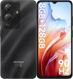 Ulefone Note 21 2025 Android 14 Octa Core Unlocked Smartphone, 8GB RAM 128GB/1TB, 6.56" HD+ 90Hz, 13MP+8MP Camera, 5000mAh, 4G Dual SIM