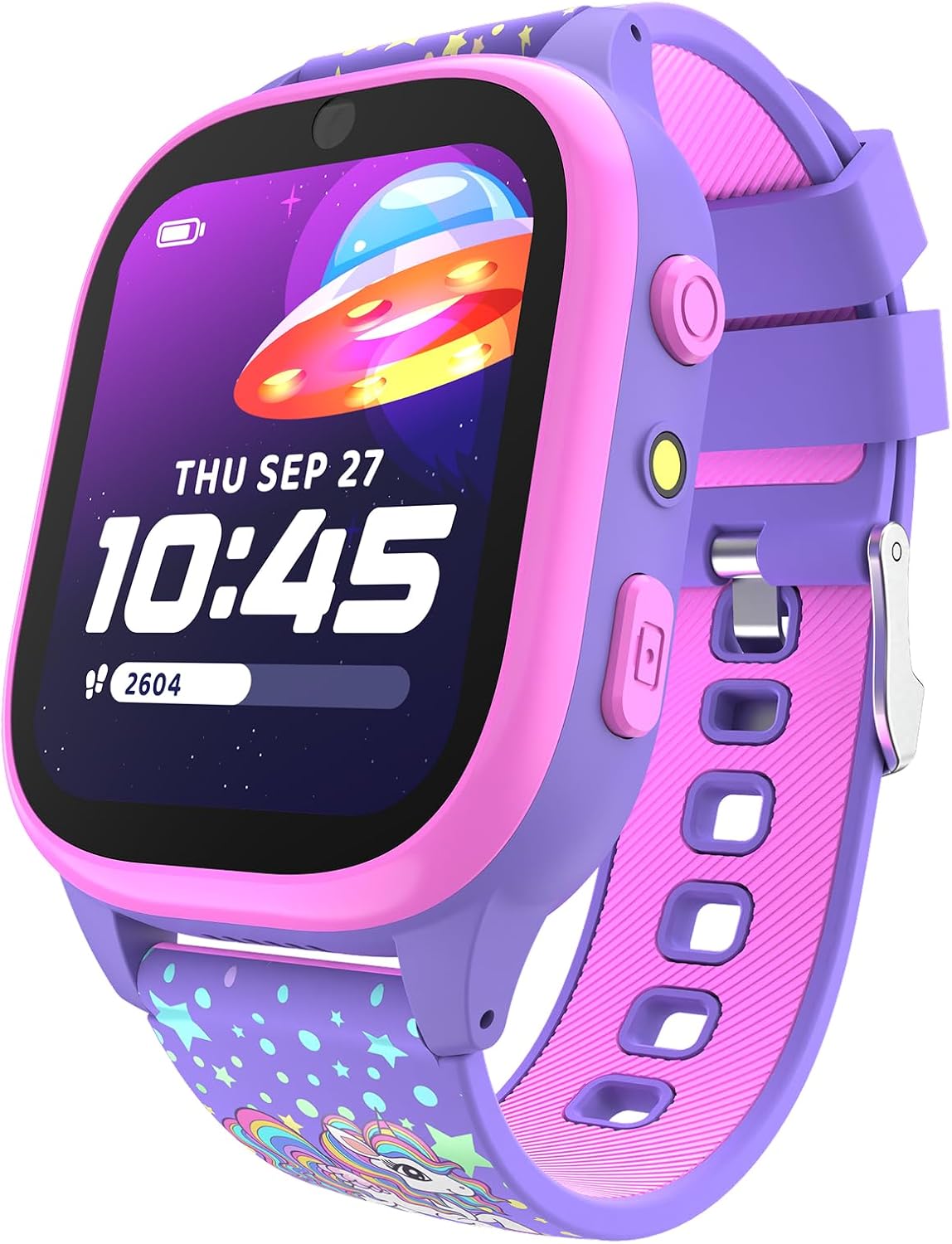 PlayZoom 4 Kids Smartwatch, Educational Tech Toy25+ Games, Selfie Camera, Audiobooks, Step Tracker, WaterResistant, Parental Controls, Long Battery, Ages412 (Purple Unic)