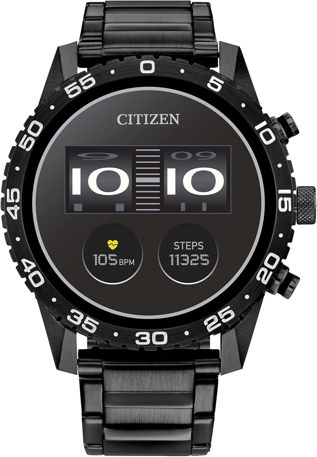 Citizen CZ Smart PQ2 44MM Sport Smartwatch with YouQ App, IBM Watson AI, NASA Research, Wear OS by Google, HR, GPS, Fitness Tracker, Amazon Alexa, iPhone Android Compatible, IPX6 Rating
