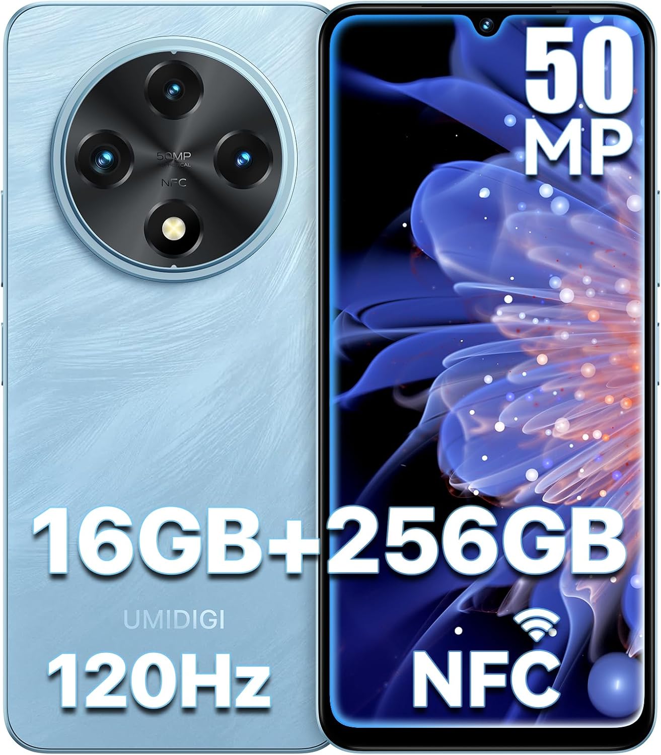 UMIDIGI G100 Unlocked Cell Phone Android 14, 6.9" HD+ 120Hz, Octa