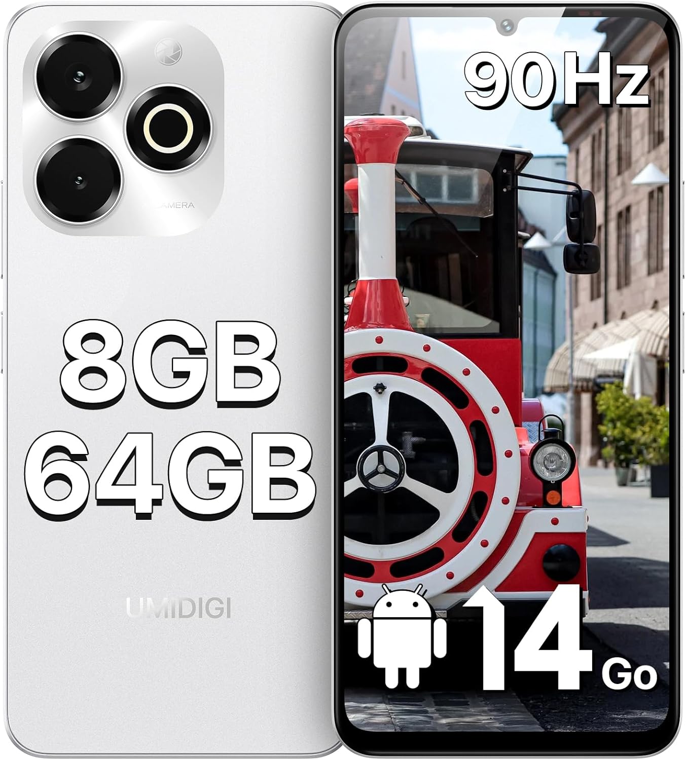 UMIDIGI G9X Unlocked Android Phone, 6.75" 90Hz Display, Android 14, 5000mAh Battery, Octa