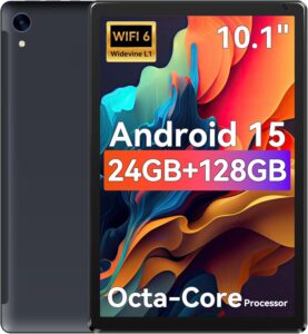 10.1" Android Tablet 2025 | Octa-Core 24GB RAM 128GB ROM | HD IPS Touchscreen | 8H Battery