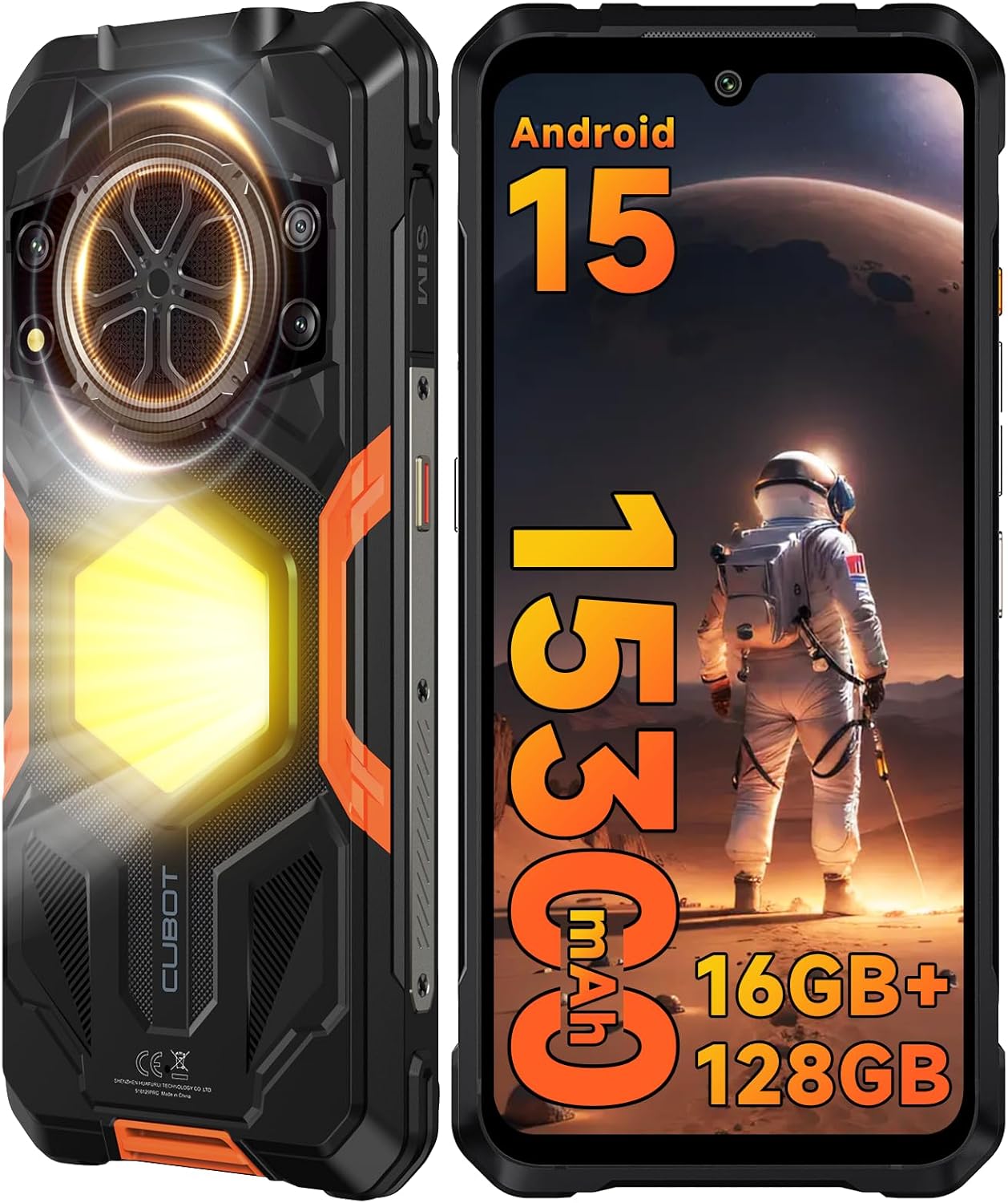 CUBOT KingKong Power 5 Rugged Unlocked Phone with 15300mAh Battery, 6.88" Display, 64MP Camera, Android 15
