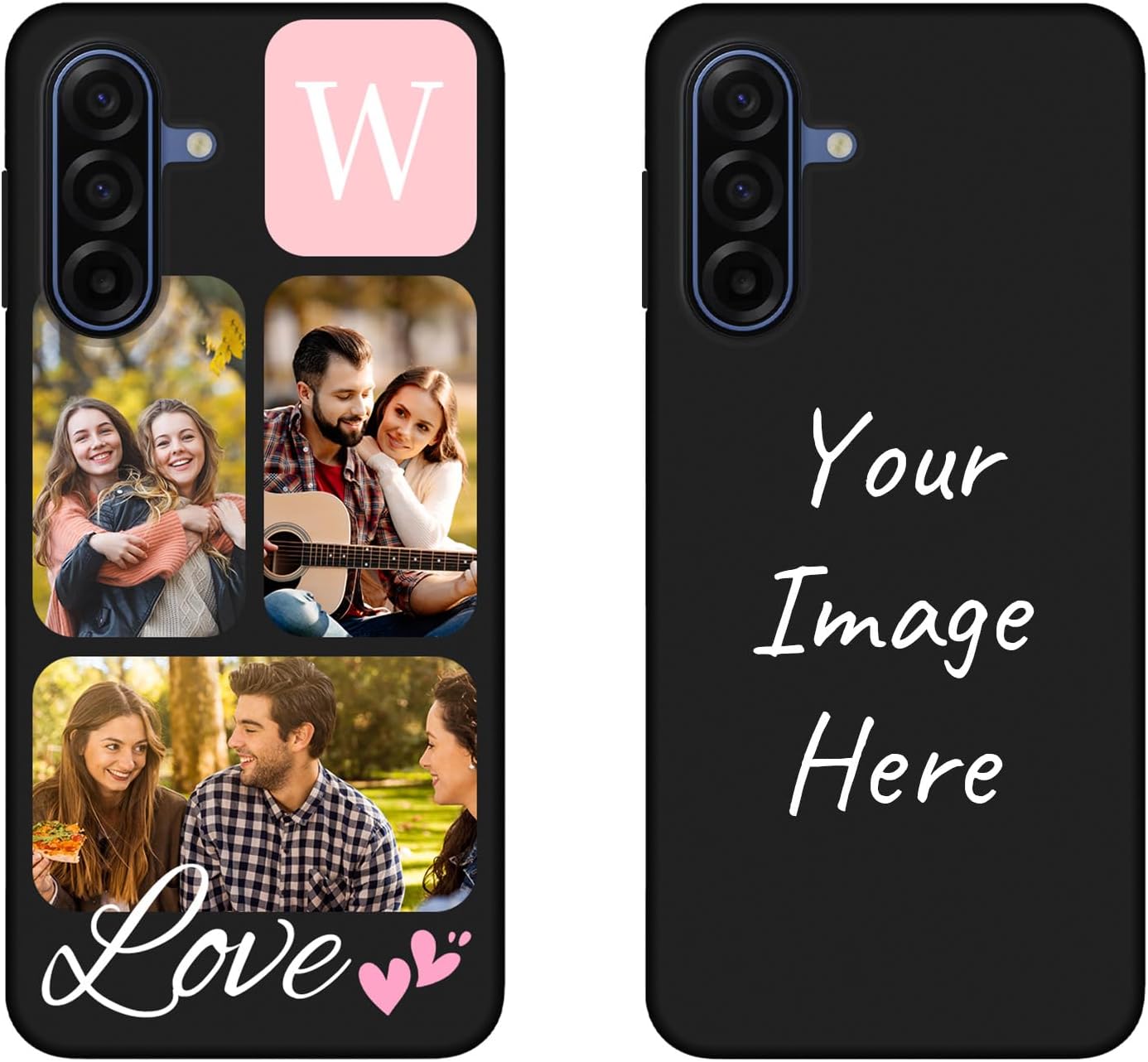 Custom Photo Case for Galaxy A17 5G 2025 - Personalized Collage Cover with Name, Logo, Text - Soft Slim Silicone Rubber Shockproof Shell for 6.78 Inch Phone