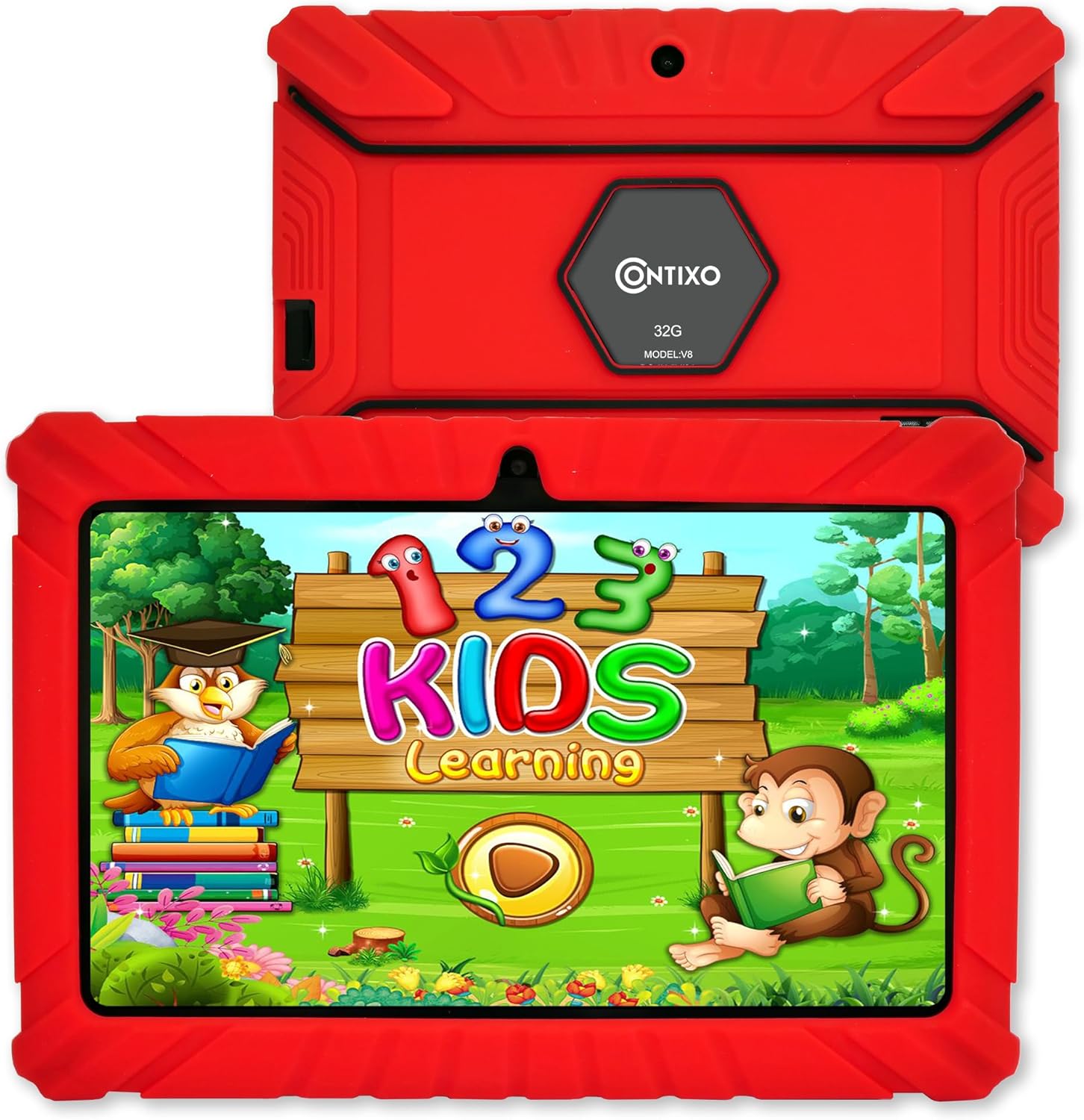 Contixo V8 7" Kids Tablet with 32GB Storage, 50 Disney Storybooks, Android, Parental Controls & Durable Case
