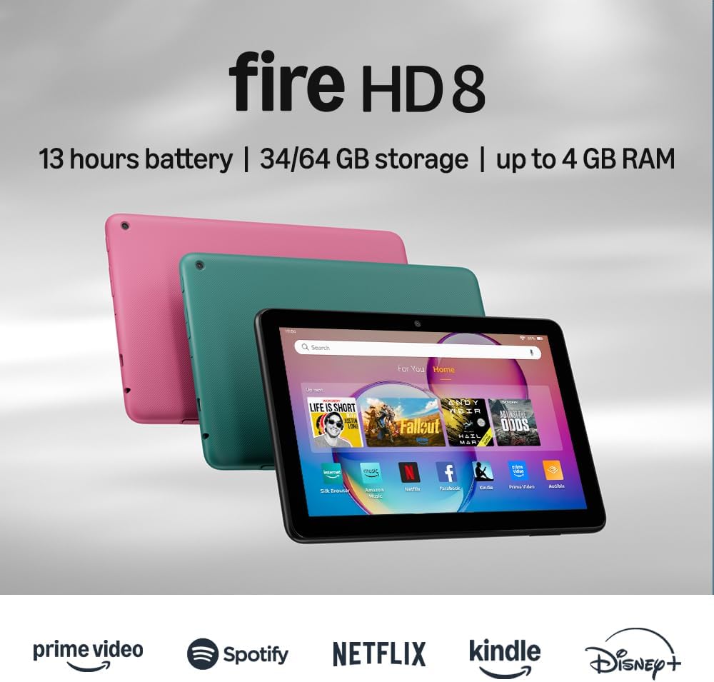 Amazon Fire HD 8 Tablet: 8 HD Display, 3GB RAM for Portable Entertainment