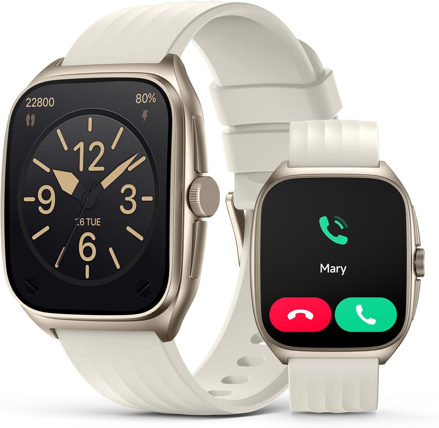 SOUYIE Smart Watch 2025: 1.85" AMOLED Fitness Tracker with SOS Alert, 100+ Sports Modes, Heart Rate, SpO2, Sleep Monitor, IP68 Waterproof, Android iPhone Compatible