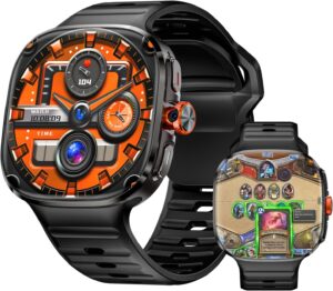 Android Smartwatch with 4G SIM, 2.16" AMOLED Screen, 3GB 32GB, Rotating Camera & GPS