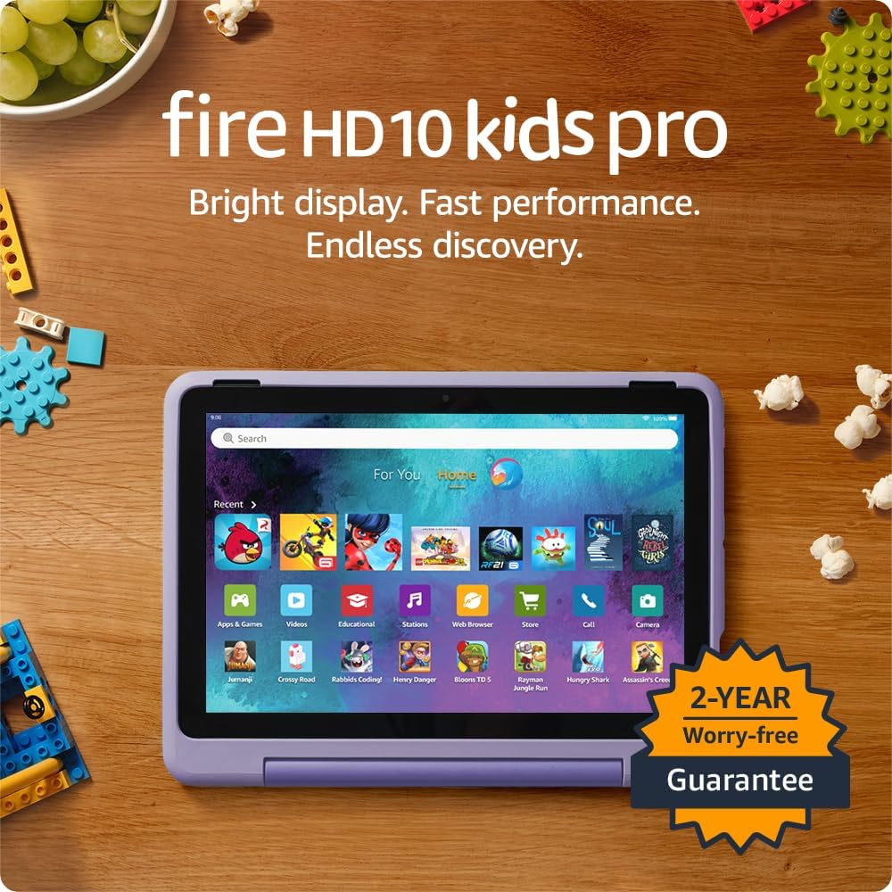 Amazon Fire HD 10 Kids Pro: Parental Controls & Long Battery