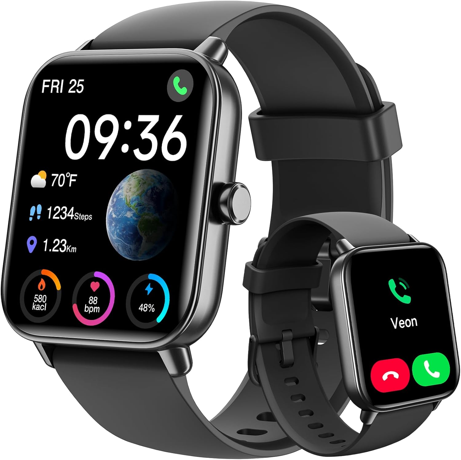 ENOMIR Smart Watch for Men with Alexa, Call Function, 1.8" HD Touchscreen, IP68 Waterproof, Heart Rate Sleep SpO2 Monitor, 100+ Sport Modes