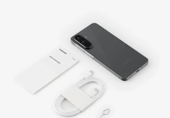 Samsung Galaxy A56 5G 2025 Unlocked Smartphone: 256GB 12GB RAM, 6.7" 120Hz AMOLED, IP67 Water Resistant, Android 15, 25W Charger Bundle (Light Gray)