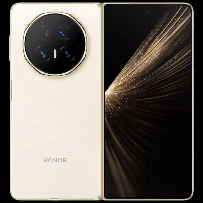 HONOR Magic V5 5G Smartphone, 16GB RAM 512GB ROM, 7.96" Foldable Display, Triple 50MP+ Cameras, Android 15, International Version (Ivory White)