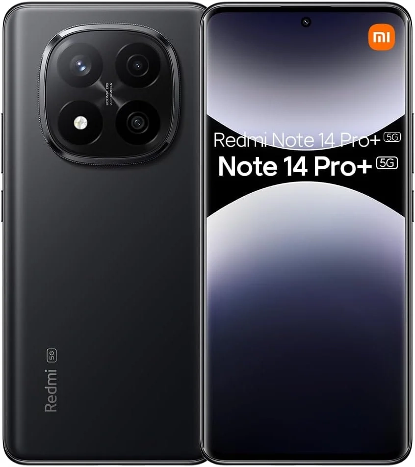 Unlocked Xiaomi Redmi Note 14 Pro+ 5G Smartphone, 512GB 12GB RAM, 200MP Pro Camera, 6.67" 120Hz Display, Dual SIM Global Version (Midnight Black)