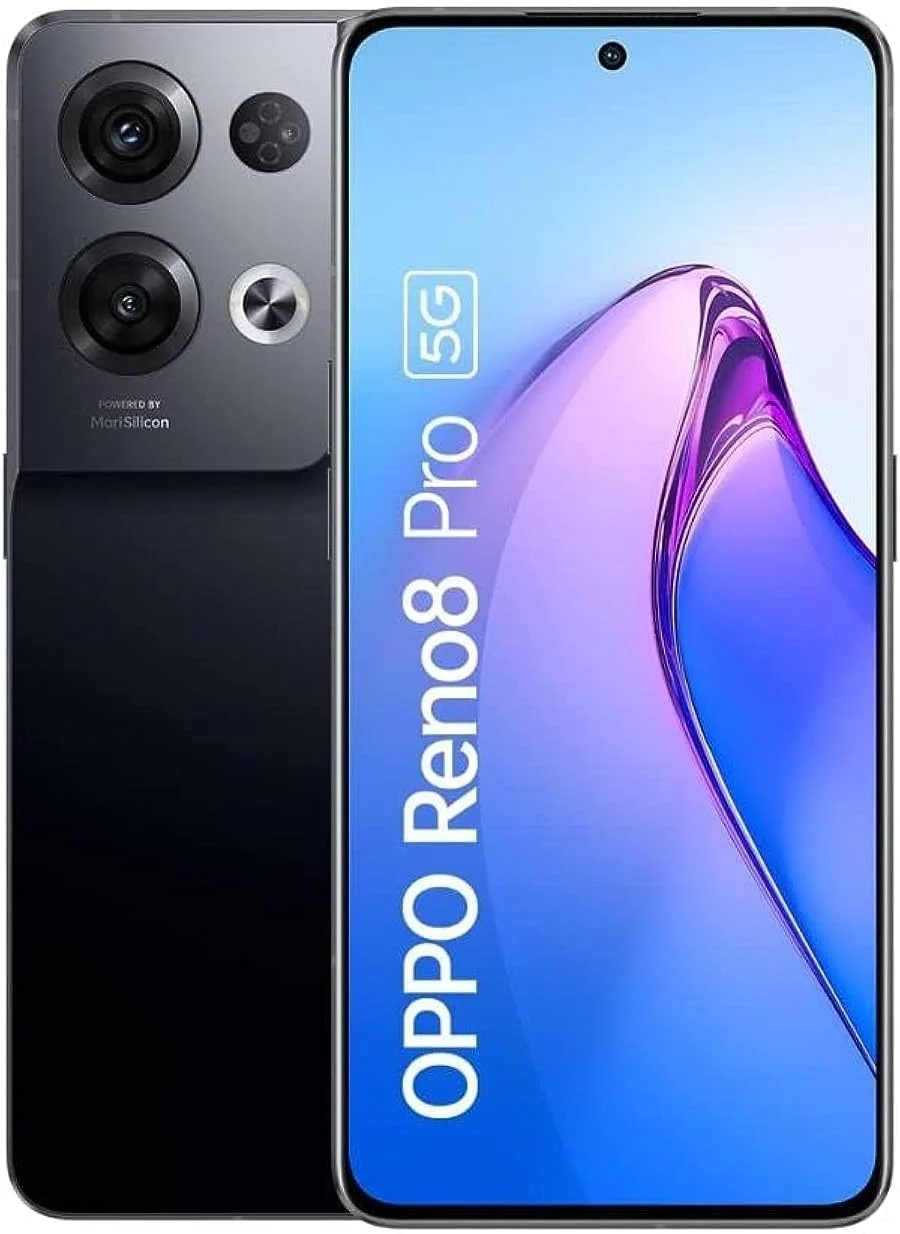 OPPO Reno 8 Pro 5G Unlocked Smartphone, 256GB 8GB RAM, 6.7" AMOLED Display, 120Hz, Glazed Black (International Model, GSM Factory Unlocked)