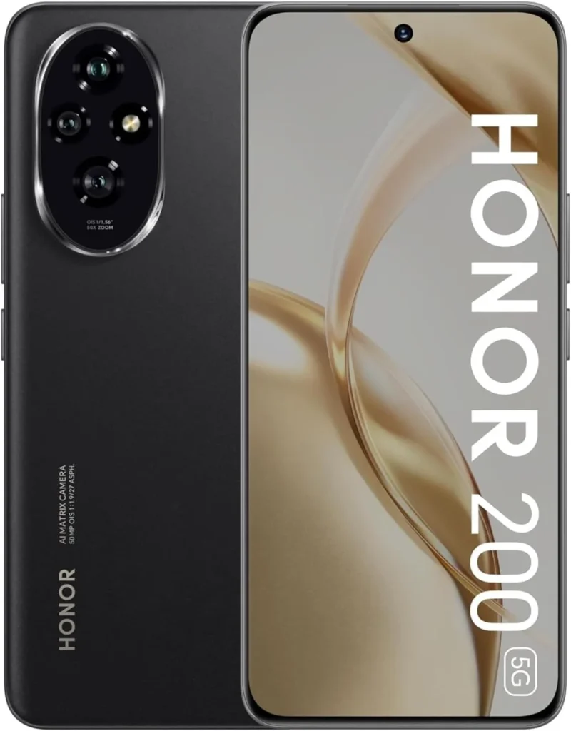 HONOR 200 Unlocked 5G Smartphone, 256GB 12GB RAM, Dual SIM GSM CDMA International Version (Black)