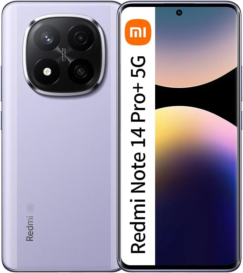 Xiaomi Redmi Note 14 Pro+ 5G Unlocked Smartphone, 512GB 12GB RAM, 200MP Pro Camera, 6.67" 120Hz Display (Lavender Purple) - Global Model for T