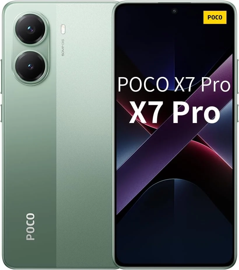 Xiaomi Poco X7 Pro 5G Unlocked Smartphone (512GB/12GB, Green) - 6.67" 50MP AI Camera, NFC, Dual SIM Global Model for T