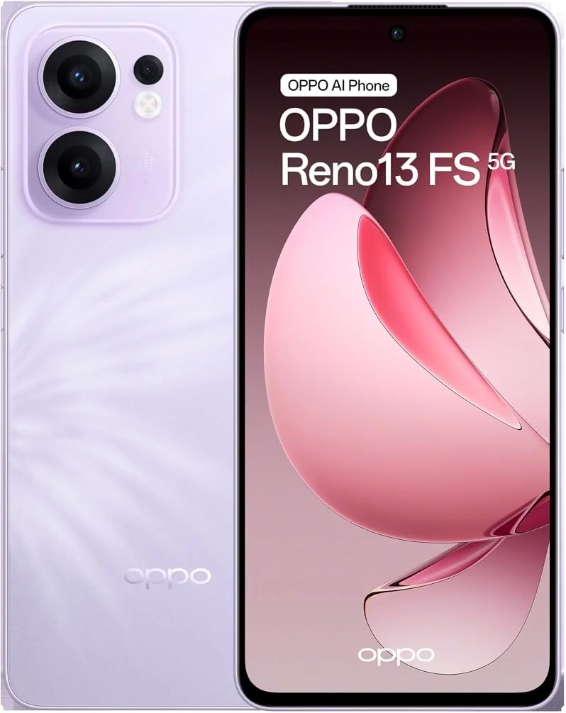 OPPO Reno13 FS 5G Unlocked Smartphone, 512GB 12GB RAM, Plume Purple (International Version, GSM Factory Unlocked)