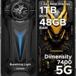 DOOGEE S200 Ultra Rugged Unlocked Smartphone: 5G Android 15, 11000mAh Battery, 66W Fast Charge, 48GB RAM 1TB Storage, 100MP AI Camera, 6.72" Dual Screen Rugged Phone