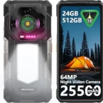 Ulefone Armor 33 Rugged Phone: 25500mAh Battery, 66W Fast Charging, 6.95" 120Hz Screen, 64MP Night Vision Camera, 24GB RAM 512GB Storage, Android 15, IP68/IP69K