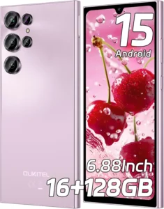 OUKITEL C61 Unlocked Android Phone 2025: 6.88" Display, 16GB RAM, 1TB Storage, 5150mAh Battery, 13MP Camera, 4G Dual SIM Smartphone in Purple