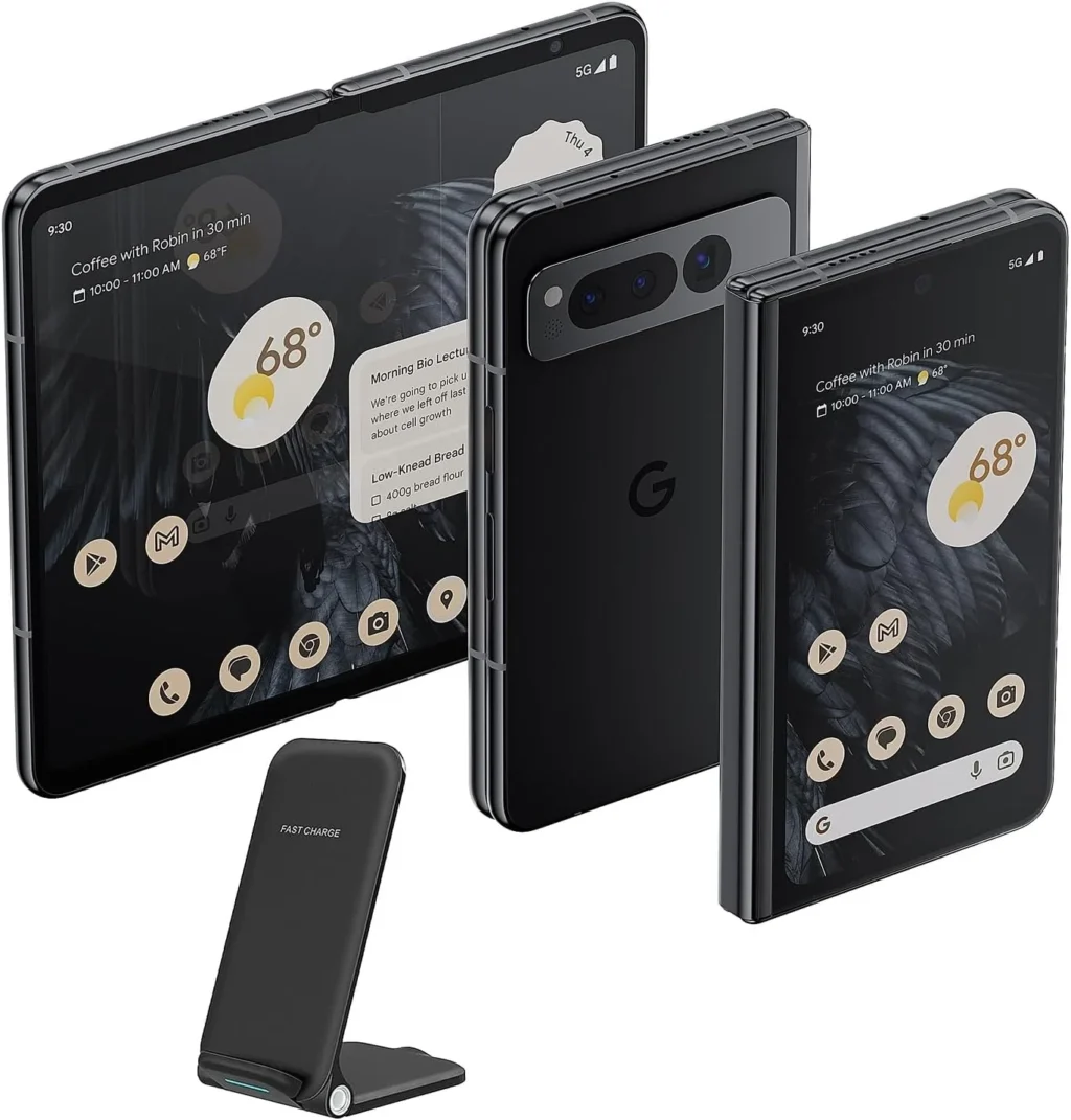 Google Pixel Fold Unlocked 5G Smartphone: 7.6" OLED Foldable Display, 256GB Storage, 12GB RAM, Triple Camera, 24