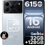 DOOGEE Note 56 Pro Unlocked Smartphone, 128GB+2TB, 6150mAh Battery, 6.56" 90Hz Display, Android 16 with AI, Dual SIM Dual Camera Cell Phone