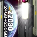 Ulefone Armor 24 Rugged Smartphone: 22000mAh Mega Battery, 64MP Night Vision Camera, 120Hz Display, 24GB RAM 256GB ROM, Unlocked Android 14 Phone for Camping & Outdoor Use