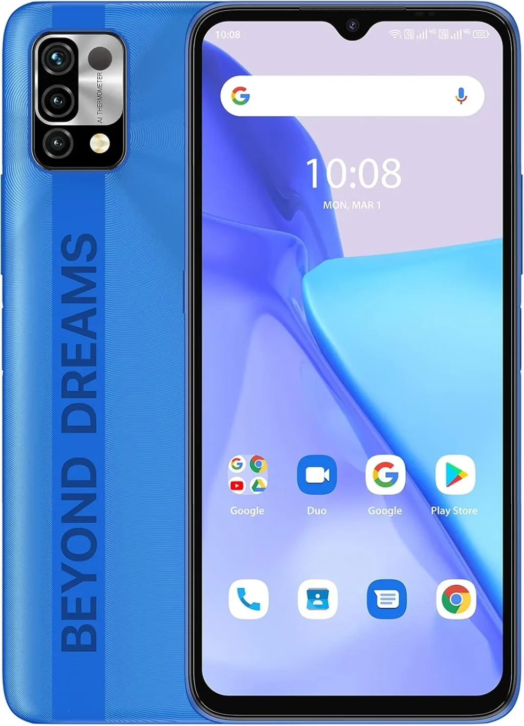 UMIDIGI Power 5 Unlocked Smartphone: 6150mAh Battery, 64GB Storage, 6.53" HD Display, 16MP Camera, Infrared Thermometer & Fingerprint Unlock