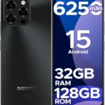 DOOGEE Note 58 Unlocked Smartphone: 6.75" HD+ Display, 6250mAh Battery, 128GB+2TB Expandable, Android 15, 4G Dual SIM, NFC, Face Unlock (Black)