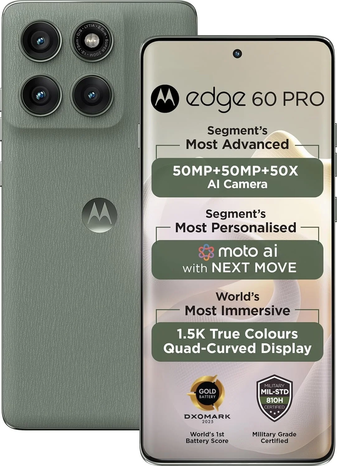 Motorola Moto Edge 60 Pro 5G Smartphone (512GB 12GB RAM) Unlocked - 50MP Triple Camera, 6.7" Display, Dual SIM