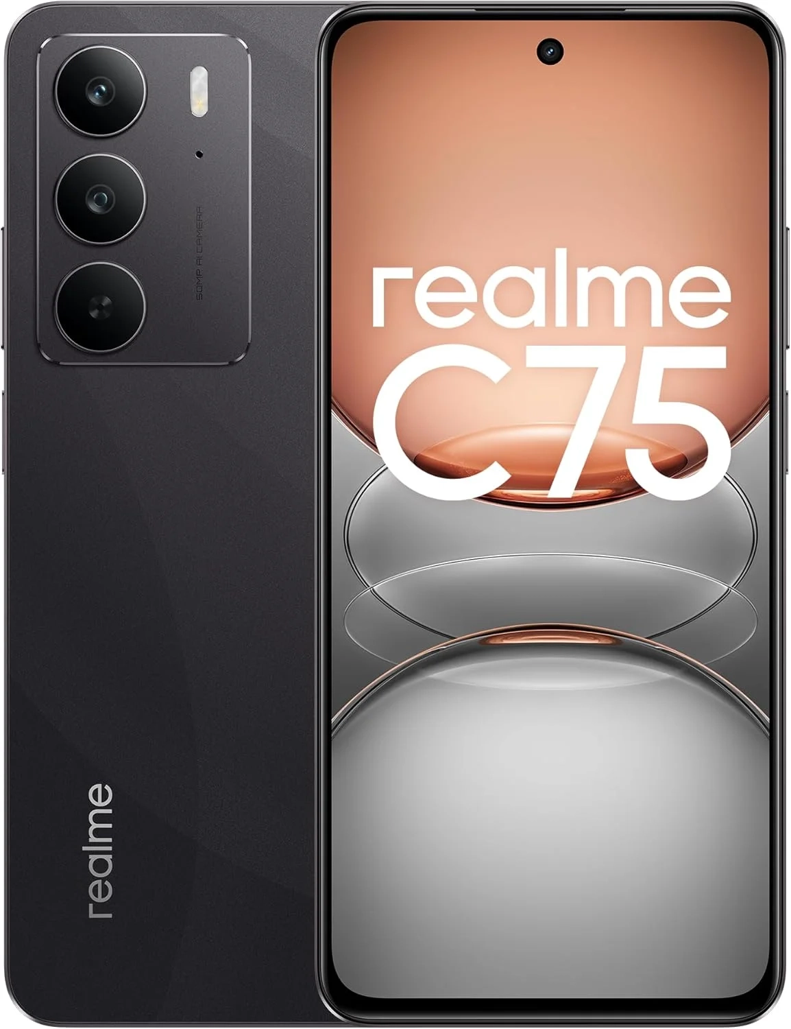 realme C75 Unlocked Smartphone: 256GB Storage 8GB RAM, 4G LTE GSM Android Phone (International Version, Black)