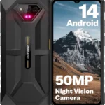 Ulefone Armor X13 Rugged Smartphone: Unlocked Android 14 Phone, 50MP Camera, 24MP Night Vision, 6.52" Screen, 6320mAh Battery, NFC, Dual 4G (12+64GB, Black)