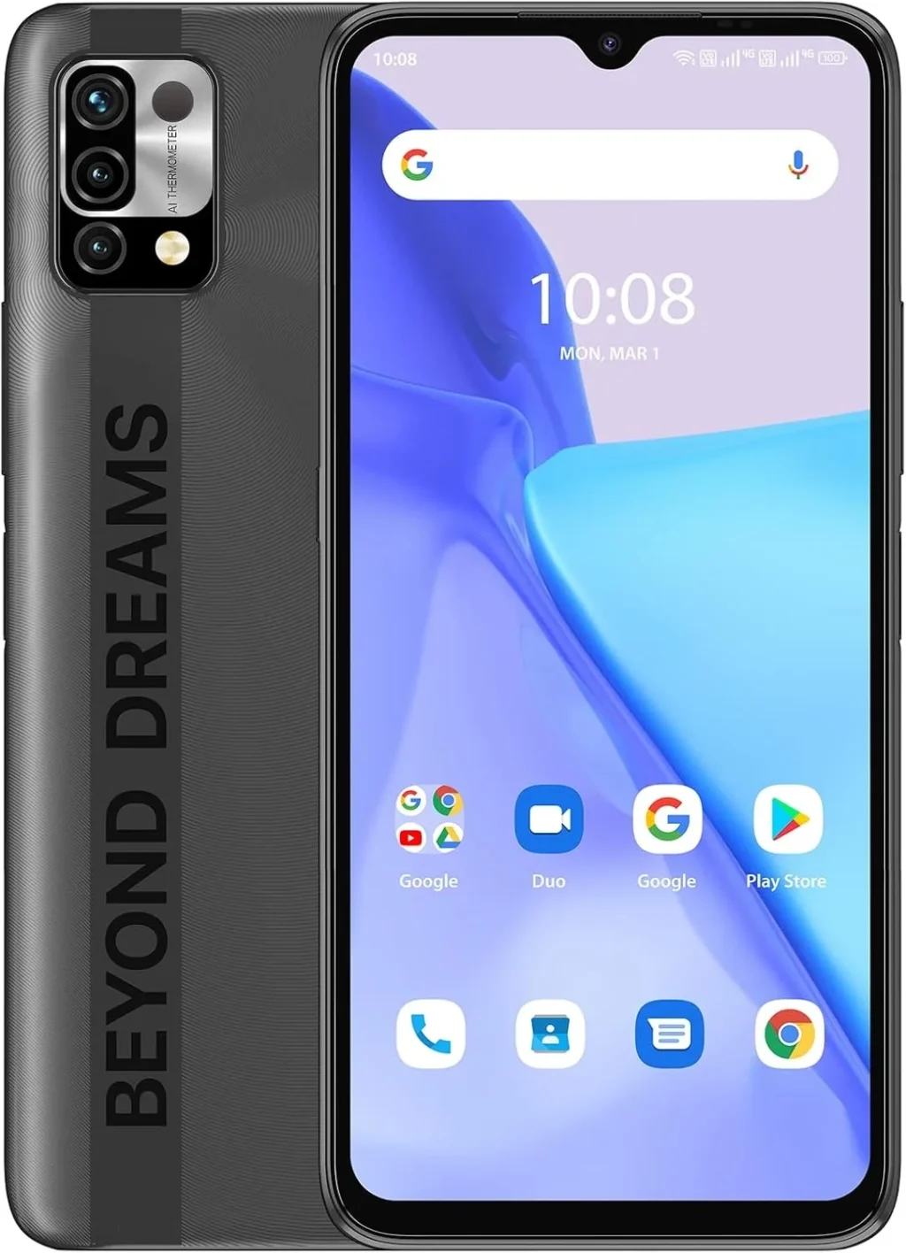 UMIDIGI Power 5 Unlocked Smartphone: 6150mAh Battery, 6.53" HD Display, 64GB Storage, 16MP Camera, Infrared Thermometer & Fingerprint Unlock