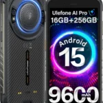 Ulefone RugKing 4G Rugged Smartphone Unlocked, 9600mAh Battery, 50MP Camera, 16+256GB, Loud 126dB Speaker, Android 15, 5.99" Screen, Dual LTE, NFC, 3