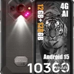 Ulefone Armor X16 Rugged Smartphone: 10360mAh Battery, 48MP Camera, 12GB RAM 128GB, Android 15, 4G Unlocked (Wasteland Shadow)