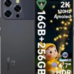 OUKITEL P1 Pro Unlocked Android Phone, 16GB RAM 256GB Storage (2TB Expandable), 6.7" 120Hz AMOLED, 50MP AI Camera, 5150mAh Battery, Android 15, Dual SIM 4G