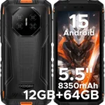 DOOGEE Fire 3 Rugged Smartphone Unlocked, 8350mAh Battery, 12GB RAM, IP68 Waterproof Android Phone with 5.5" HD+ Display for T