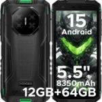 DOOGEE Fire 3 Rugged Smartphone Unlocked, 8350mAh Battery, 12GB RAM, 64GB ROM (Expandable to 2TB), IP68 Waterproof Android 15 Cell Phone for T