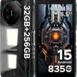 DOOGEE Fire 3 Max Rugged Smartphone Unlocked, 8350mAh Battery, 48MP Camera with Night Vision, 5.5" HD Display, IP68/IP69K Waterproof, 256GB Storage with 2TB Expandable, Android 15