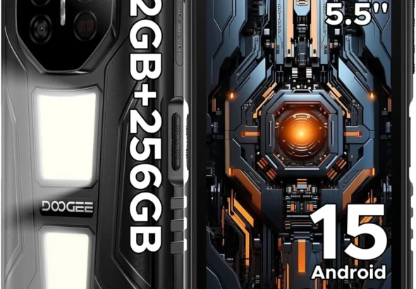 DOOGEE Fire 3 Max Rugged Smartphone Unlocked, 8350mAh Battery, 48MP Camera with Night Vision, 5.5" HD Display, IP68/IP69K Waterproof, 256GB Storage with 2TB Expandable, Android 15