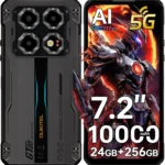 OUKITEL WP60 5G Rugged Phone Unlocked: 24GB RAM 256GB, 108MP Camera, 10000mAh Battery, IP68 Waterproof, 7.2" 120Hz Display Android 15 Smartphone