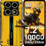 OUKITEL WP60 5G Rugged Smartphone: 24GB RAM 256GB, 108MP Camera, 10000mAh Battery, 7.2" 120Hz Display, IP68 Waterproof Unlocked Android Phone