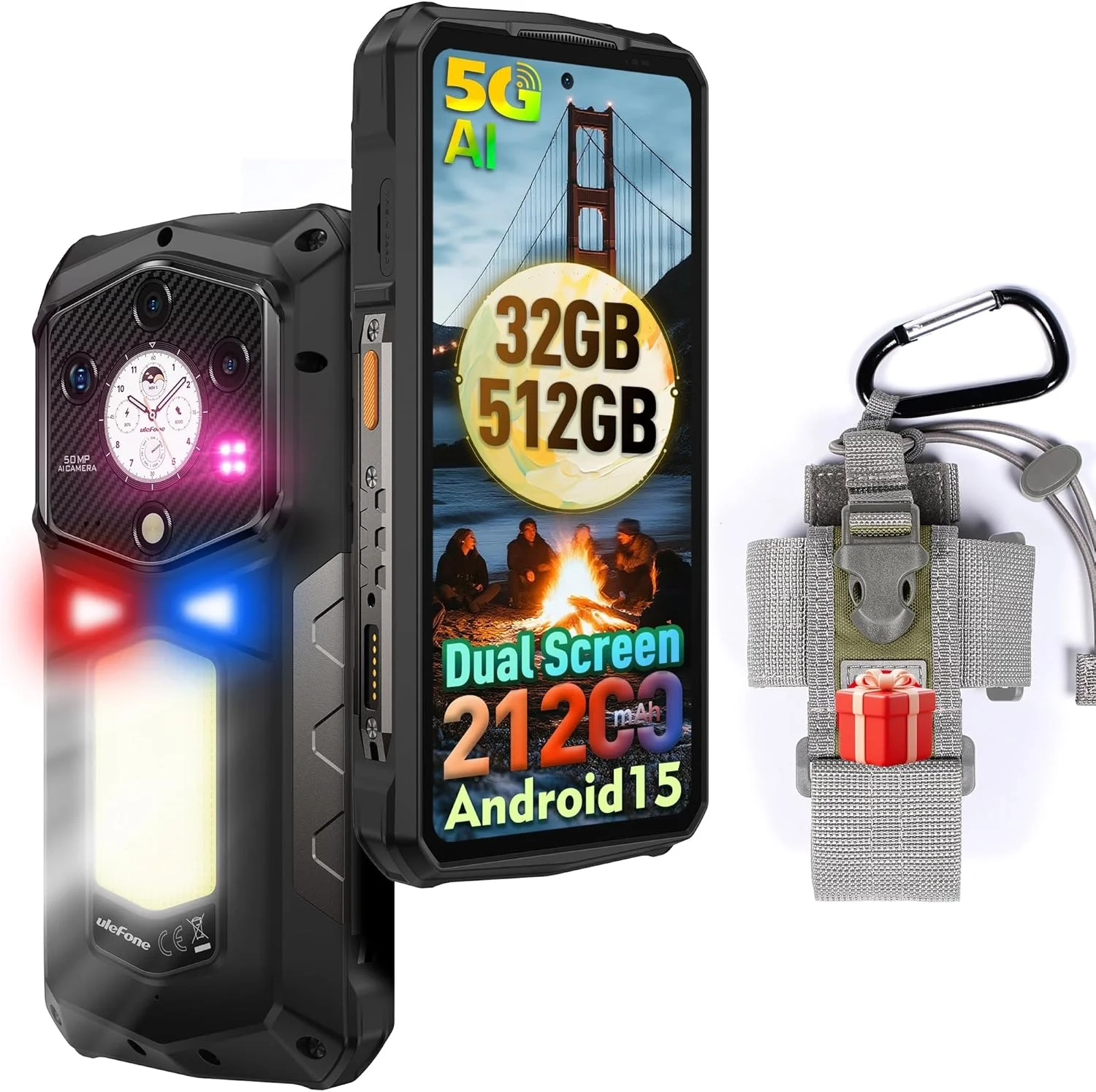 Ulefone Armor 29 Pro 5G Rugged Smartphone: 21200mAh Battery, 120W Fast Charging, 6.67" AMOLED, 50MP Quad Camera, Android 15, 512GB Storage