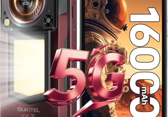 OUKITEL WP56 5G Rugged Unlocked Phone: 16000mAh Battery, 108MP Camera, 6.8" Display, 256GB Storage with Android 15 for Outdoor Use